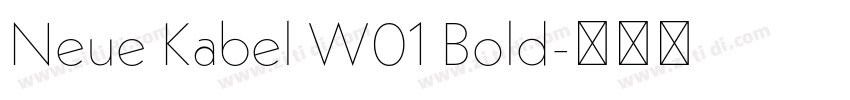 Neue Kabel W01 Bold字体转换